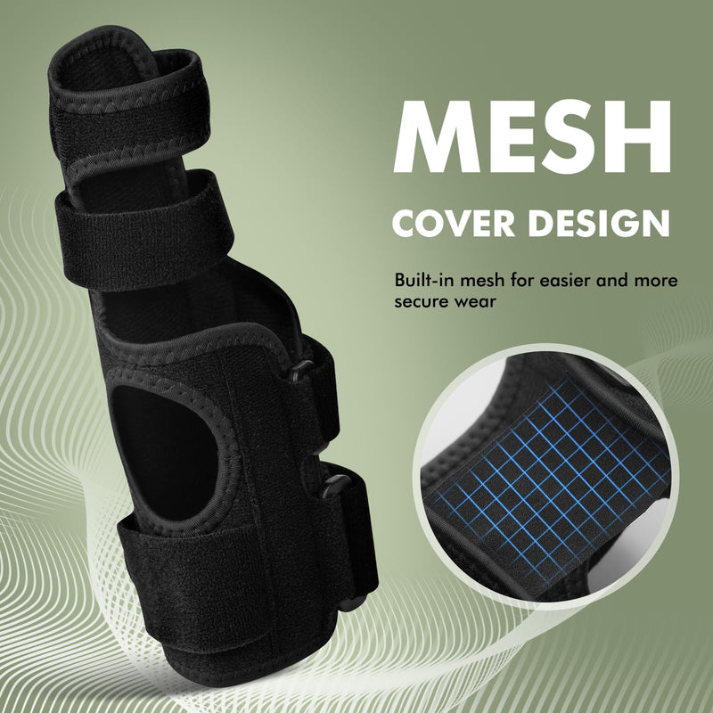 Trigger Finger Splint, 2 Finger Brace for Index, Middle, Ring, Pinky Finger, Treatment for Hand Fractures, Arthritis (L/XL, Right) L/XL