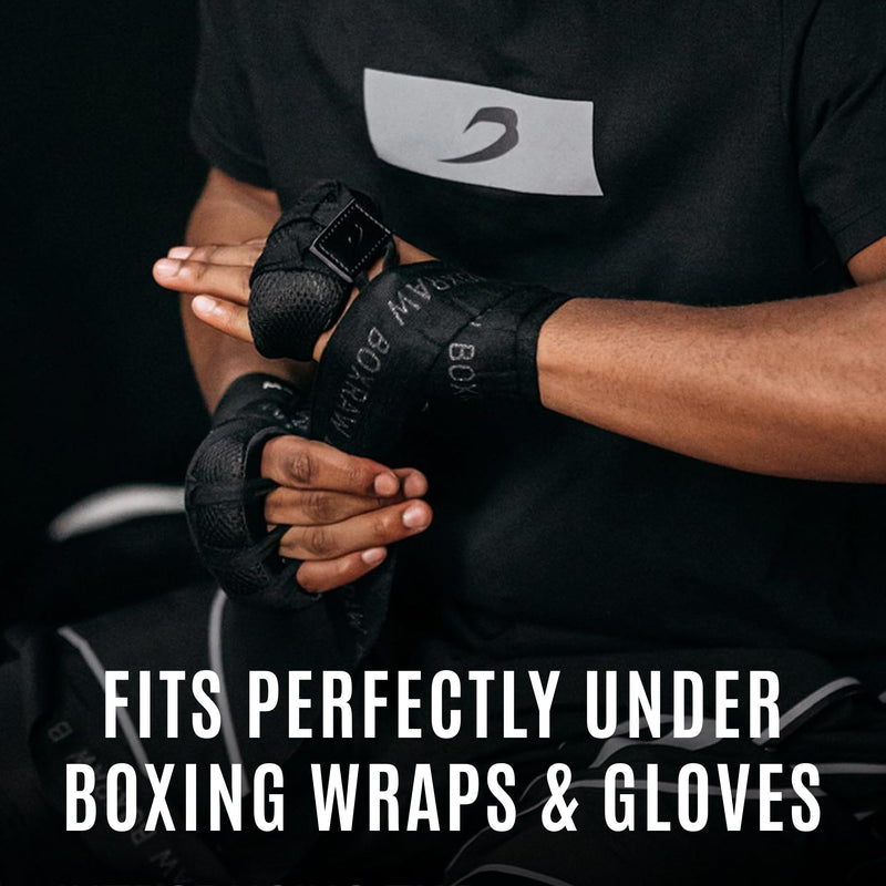 BOXRAW Knuckle Guards for Boxing- Left & Right Pads with Japanese Foam - Hand Guard for Protection - Includes Wash Bag Medium Black