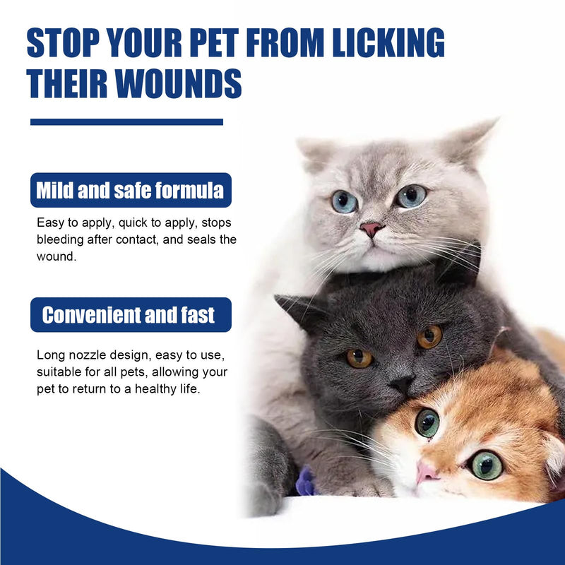 Pet Wound Care Gel,Liquid-Bandage for Pets,Gels Pets Wound Skin Care,Pet Waterproof Healing Gel for Skin Infections and Wounds