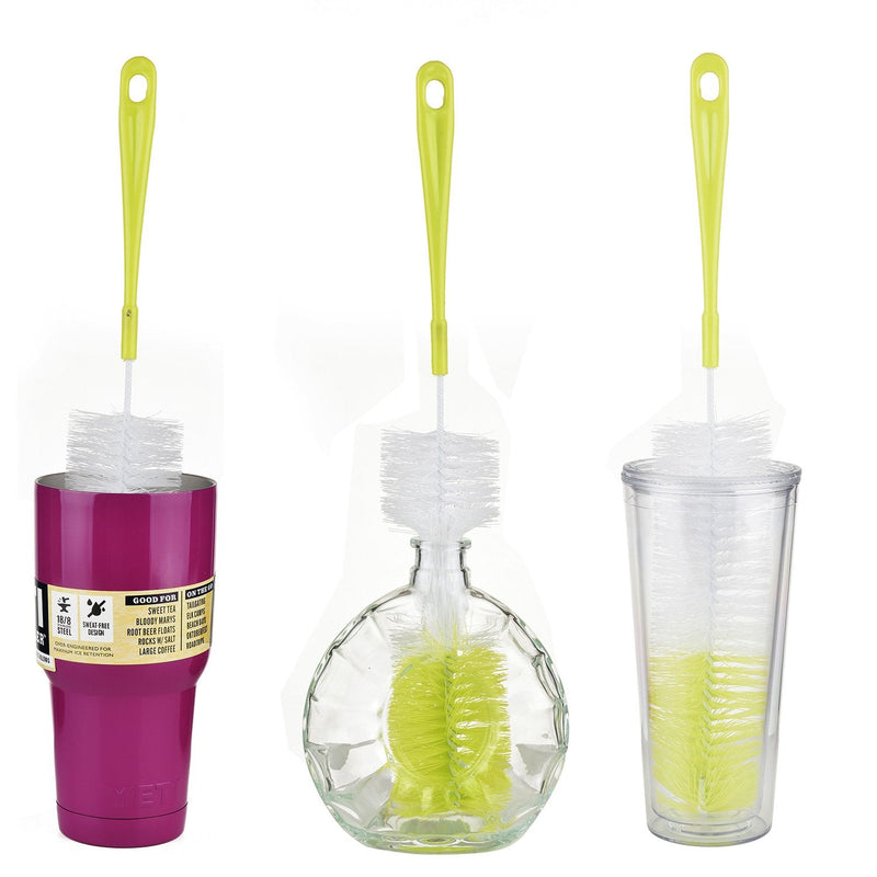 ALINK 16” Long Bottle Brush Cleaner for Washing Wine/Beer/Sport well/Thermos/Glass and Long Narrow Neck Sport Bottles Light Green - BeesActive Australia