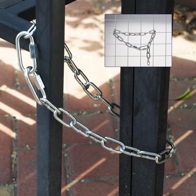 Gate Chain Link for Outdoor Fence Yard Stainless Steel Gate Link Chain Latches Lock with Buckle Gate Chain Gate Lock for Horse Goat Dog Stall Pet Cages (20 Inch) - BeesActive Australia