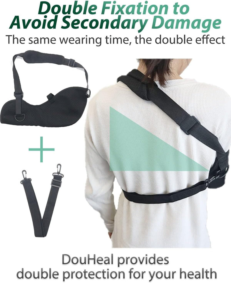 VELPEAU Medical Sling Immobilizer - Rotator Cuff Support Brace - Comfortable for Shoulder Injury, Left and Right Arm, Men and Women, for Broken, Dislocated, Fracture, Strain (Large) Comfort Version Large (Pack of 1) - BeesActive Australia