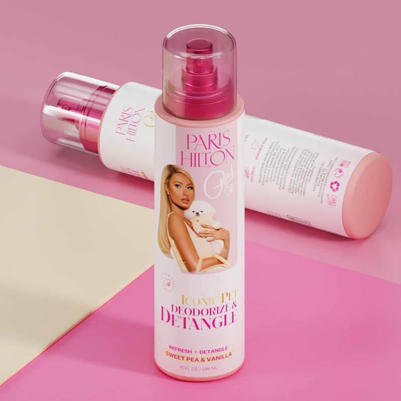Paris Hilton Dog Deodorizer & Detangler | Odor Neutralizing with Light Sweet Pea & Vanilla Scent for Fresh Grooming & Detangling - Sulfate-Free, Vegan, Hypoallergenic for All Pet Breeds 10oz/295ml - BeesActive Australia