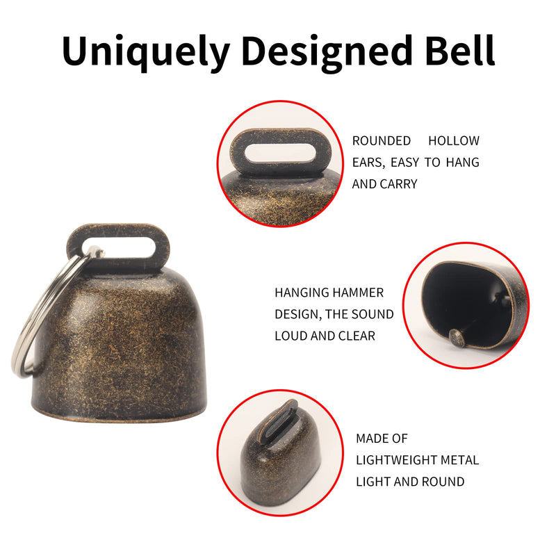 5 Pack Goat Collar with Bell, Sheep Collar with Bell, Grazing Copper Bells and Adjustable Nylon Collar Set for Small Farm Animal Sheep Cow Pet Goat Accessories 5 Pack - BeesActive Australia