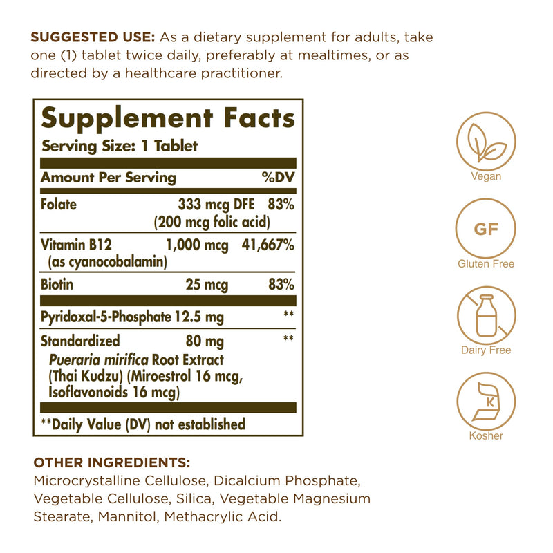 Solgar Women’s Balancing Formula - 60 Tablets, Pack of 2 - Vegan, Kosher Gluten & Dairy Free - 120 Total Servings