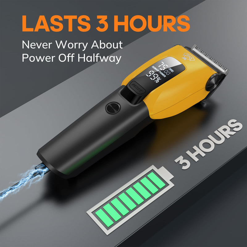 Dog Grooming Kit - MINGAFENG Dog Clippers for Grooming,3-Speed Low Noise Rechargeable Cordless Pet Hair Trimmer with Polymer Metal Material Blades and LED Light,Perfect for Small, Medium and Large Pet - BeesActive Australia