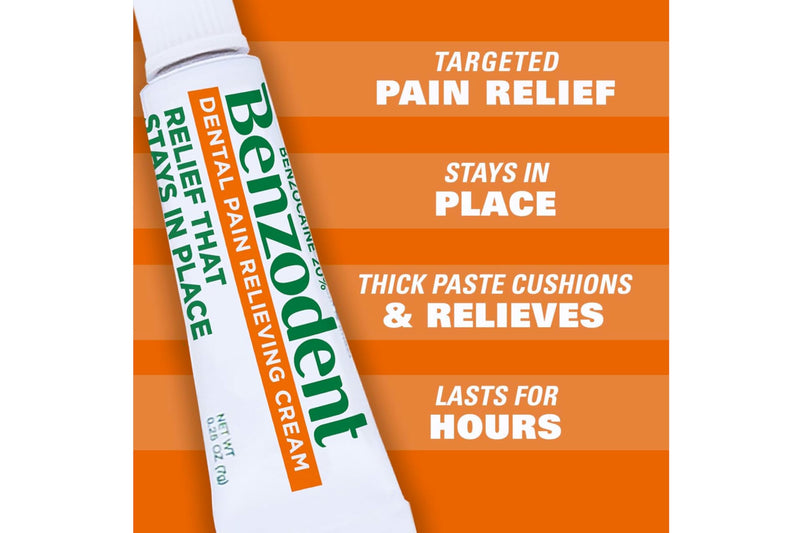 Benzodent Dental Pain Relieving Cream, 1 Ounce - Buy Packs and Save (Pack of 5) - BeesActive Australia
