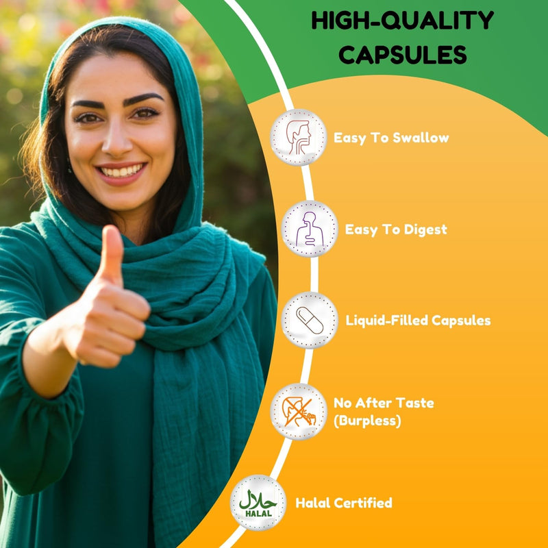 SHIFAA NUTRITION Halal Multivitamins for Women, Men & Adults, 30 Servings | Iron, Vitamin A, B6, B12, Biotin, Niacin, C, D3, E, Zinc, Calcium, Folic Acid, CoQ10 | Halal Vitamins 60 Count (Pack of 1)
