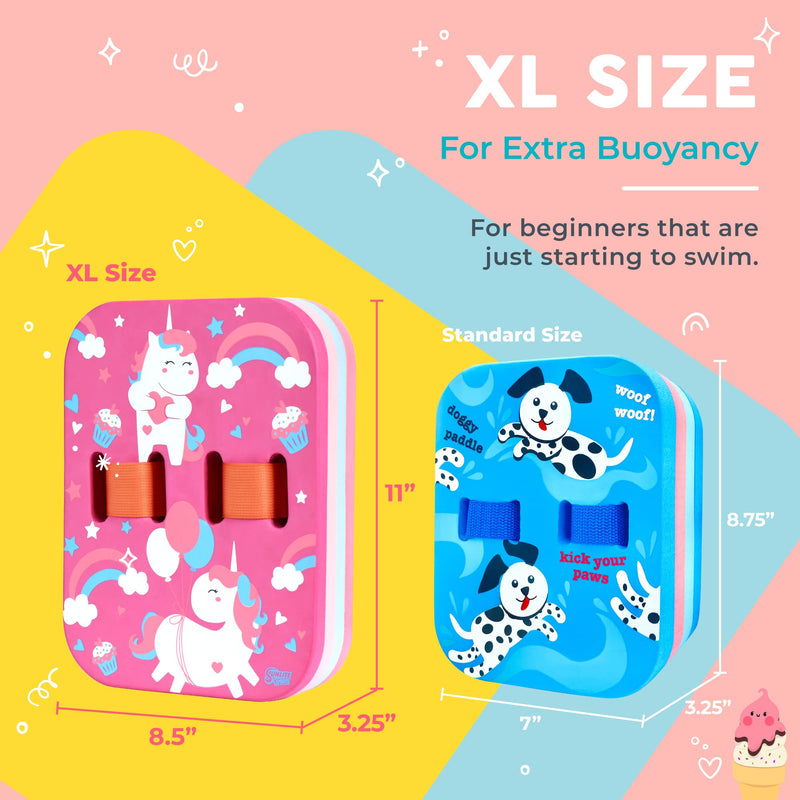Sunlite Sports Back Float Swim Trainer with Adjustable Belt, Floatie with Multiple Layers, for Kids Children Toddler Swimming Safety Unicorn XL - BeesActive Australia