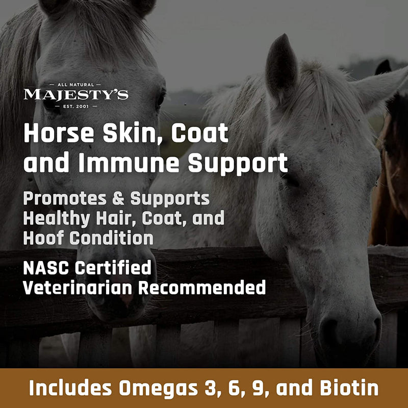 Majesty's Omega Wafers - Superior Horse / Equine Skin, Coat, and Immune Support Supplement - Omega 3, 6, 9, and Biotin - 30 Count (1 Month Supply) - BeesActive Australia