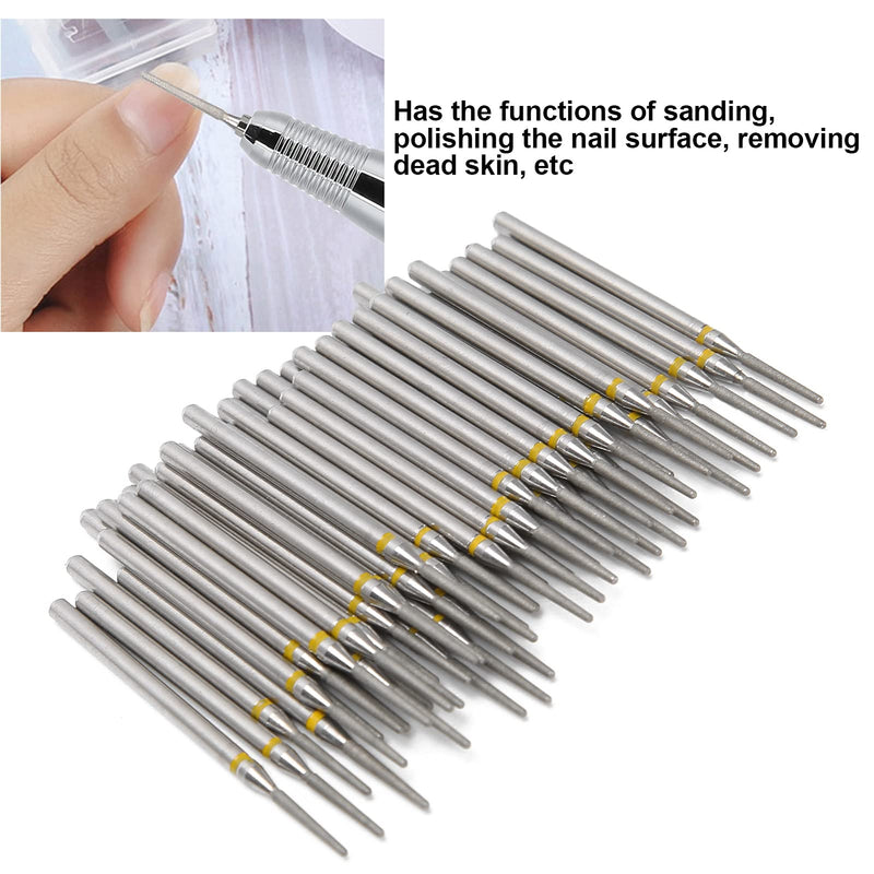 Nail Drill Bits Set, 50pcs Electric Nail Polishing Grinding Head Cuticle Acrylic Gel Nail File Bits Nail Art Tools Replacement Accessory for Manicure Pedicure Home Salon Use Cuticle Drill Bits - BeesActive Australia