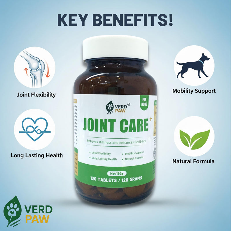 Dog joint supplements for dogs – Hip & joint care for dogs with glucosamine for dogs, Chondroitin, MSM & Green Lipped Mussel – Mobility, Flexibility & Stiffness Support – 120 Tablets – No Additives