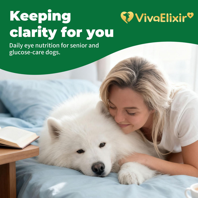Diabetic Dog Vision Support Supplement– Alpha-Lipoic Acid, Lutein, Taurine & Blueberry Extract | Antioxidants Supports Eye Health & Protects Vision in Diabetic Dogs -90 Capsules