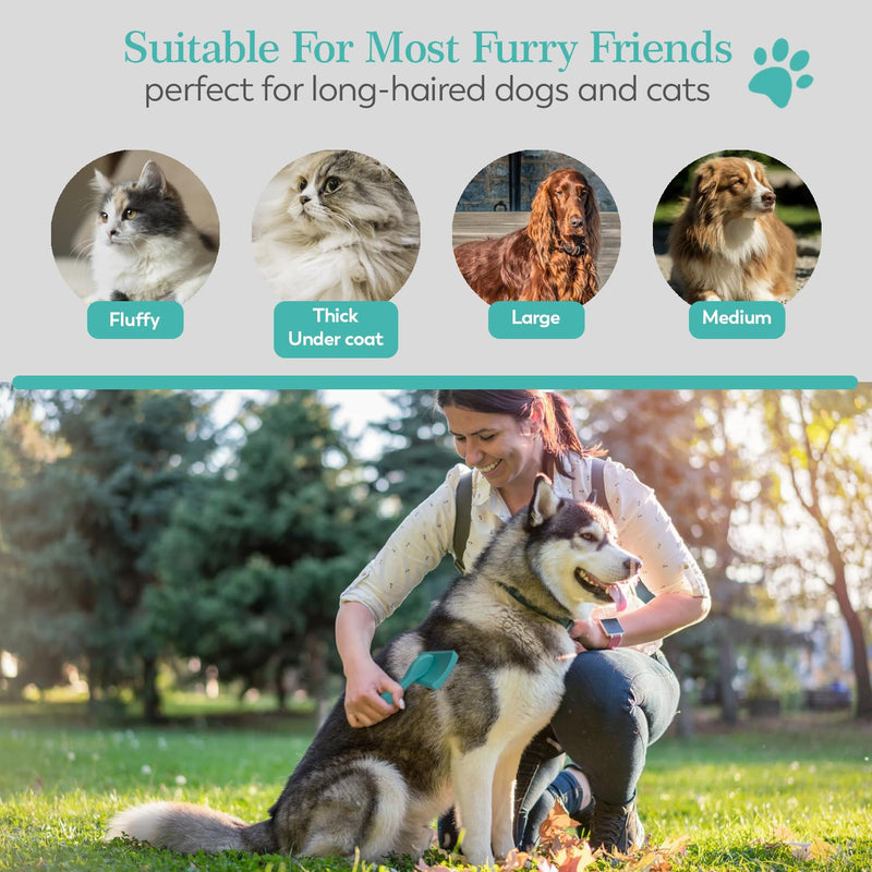 Dog Slicker Brush For Grooming Pet Hair, Best Brushes For Golden & Poodle, Skin Friendly Deshedding Grooming Tool For Dogs, Long Short Haired Brushes For Dogs & Cats, Pet Double Sided Pin Brush - BeesActive Australia