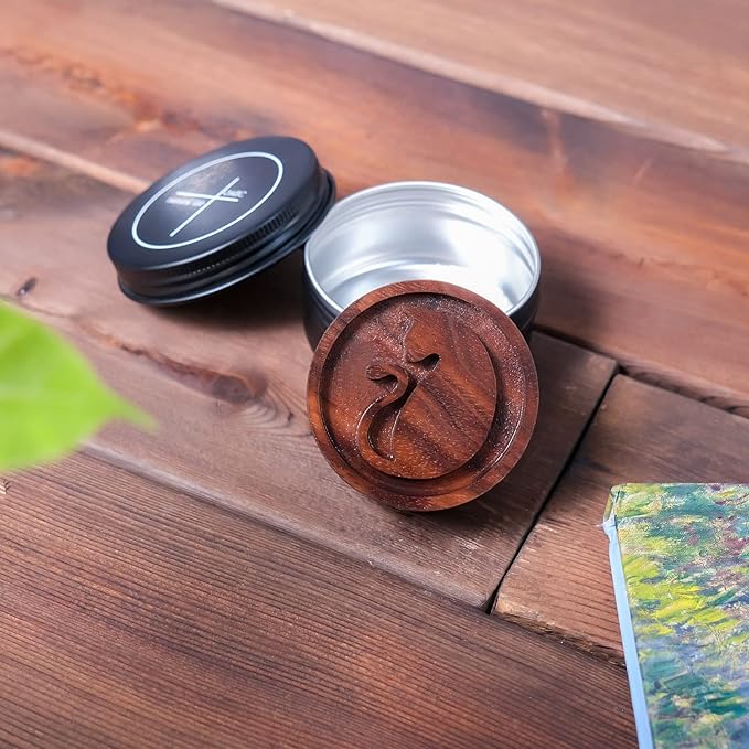 Oaec Aroma Stone, Black Walnut, Wooden Aroma Dish, Portable Aroma Pot, Aroma Sand, Canned Inside, Solid Aloma Wood, Meditation, Aroma Oil, Air Freshener, Car, Aroma Diffuser, No Water, For Bedrooms, - BeesActive Australia