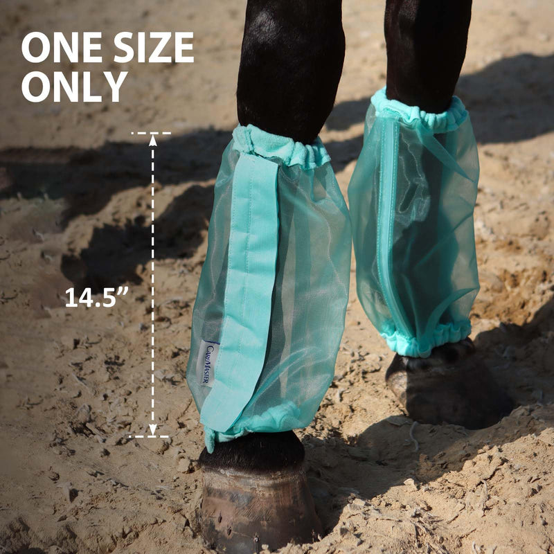 Universal Size Horse Leggings Fine Mesh Horse Fly Boots Greatly Reduce Stomping Breathable Horse Boots Leg Wraps (Set of 4) Summer Mint - BeesActive Australia