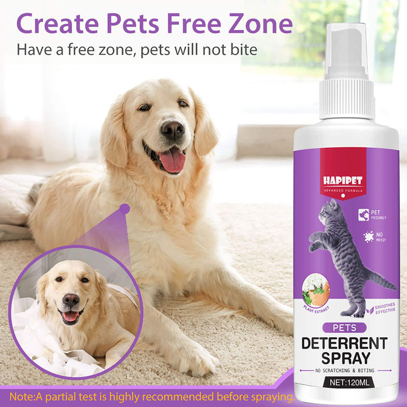 Cat Deterrent Spray, 120ML Cat Repellent Spray, Natural Cat Deterrent Indoor & Outdoor for Pet Behavior Training, Prevent Cats Scratching Furniture & Plants, Suitable for Cats & Dogs - BeesActive Australia