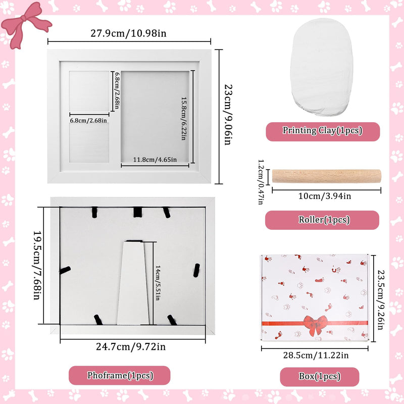 QGGTQG Dog Paw Print Set, Cat Paw Print Set, with Memorial Meaning, Hanging and Table Decoration, Baby Handprint and Footprint Set Suitable for Pets, Newborns and Gifts - BeesActive Australia