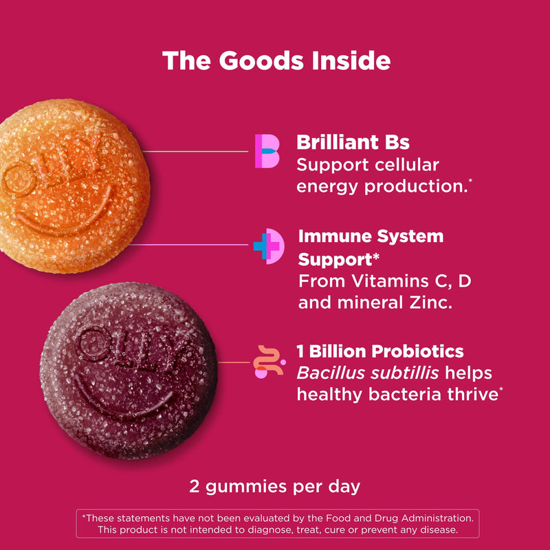 OLLY Multi + Probiotic Adult Multivitamin Gummy, 1 Billion CFUs, Digestive and Immune Support Chewable Supplement, Tropical Twist, 35 Day Supply - 70 Count (Pack of 2) 1 Count (Pack of 140)