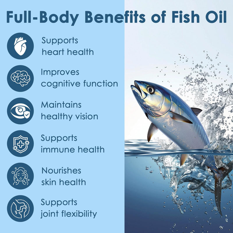 NATURE TARGET Omega 3 Fish Oil 2000mg, 120 Softgels | High-Purity Fish Oil, Rich in Omega-3 Fatty Acids, Supports Heart & Immune Health, Easy to Absorb, No Fishy Aftertaste 120 Count (Pack of 1)