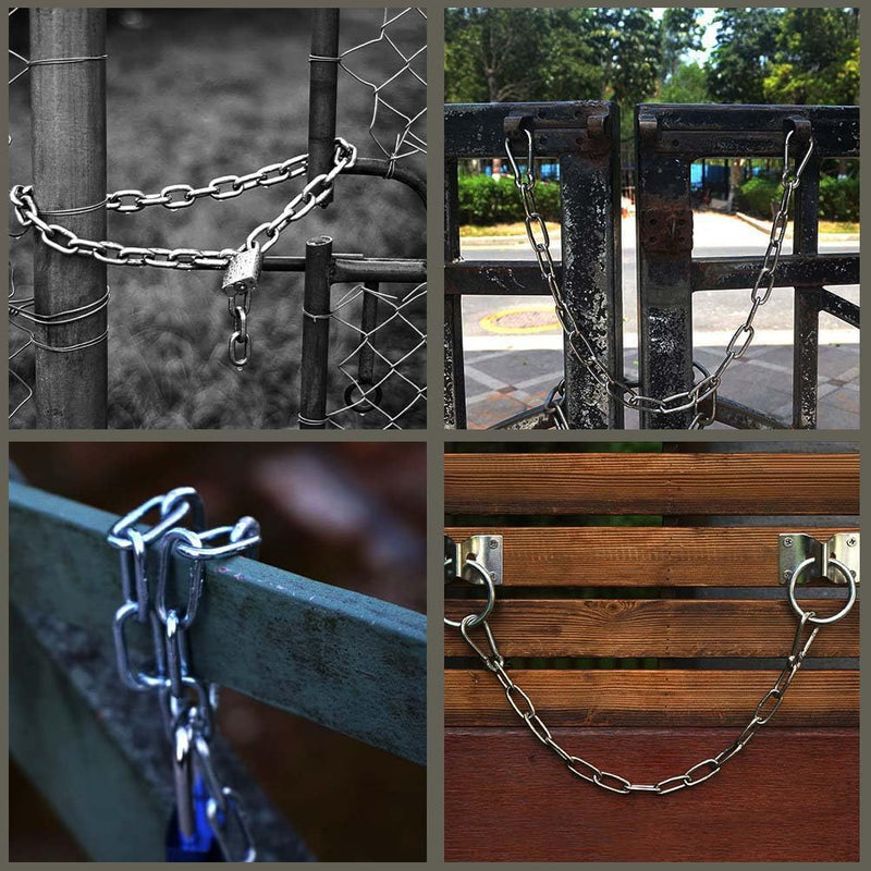 2Pcs Gate Chain Lock,Stainless Steel Gate Latch Lock with Carabiner for Horse Stall Barn Fence,22.9 Inch - BeesActive Australia