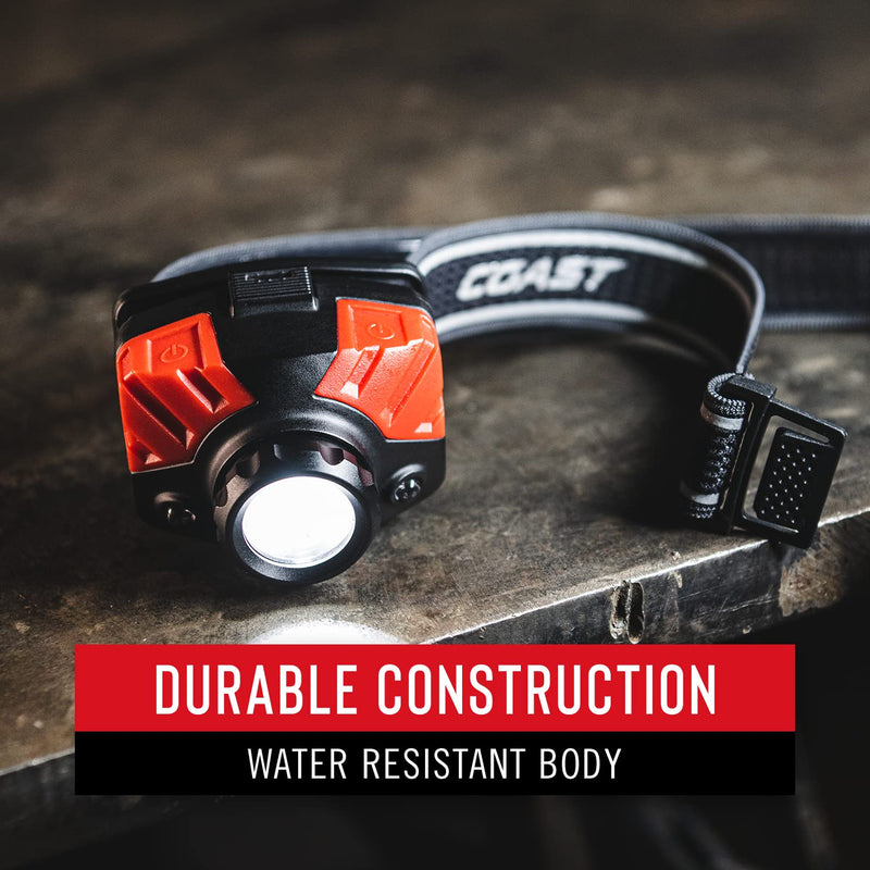 Coast® FL75 700 Lumen Dual Color Twist Focus™ LED Headlamp, Black