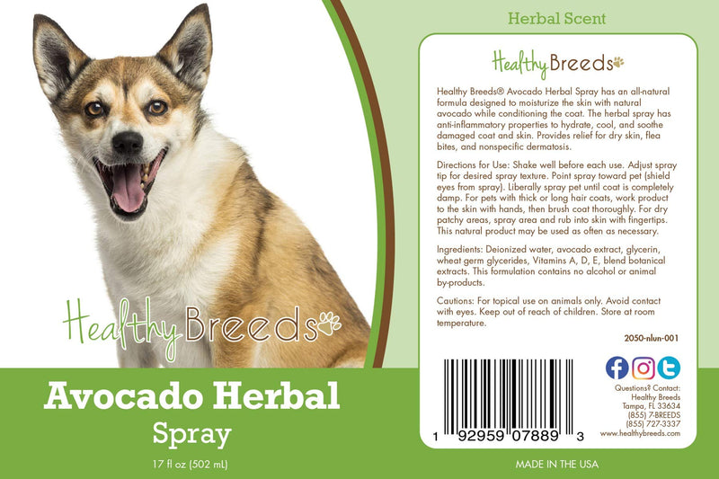 Healthy Breeds Norwegian Lundehund Avocado Herbal Spray 17 oz
