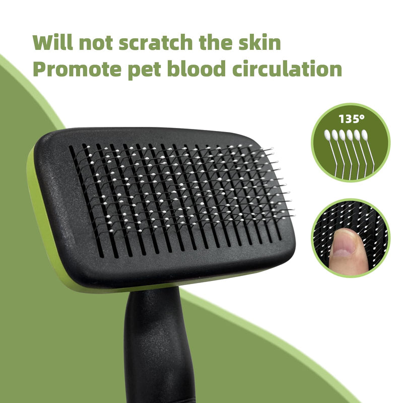 Self Cleaning Brush for Dog: Cat Slicker Brush with Release Button - Pet Shedding Brushes for Long and Short Hair - Remove Loose Undercoat - BeesActive Australia