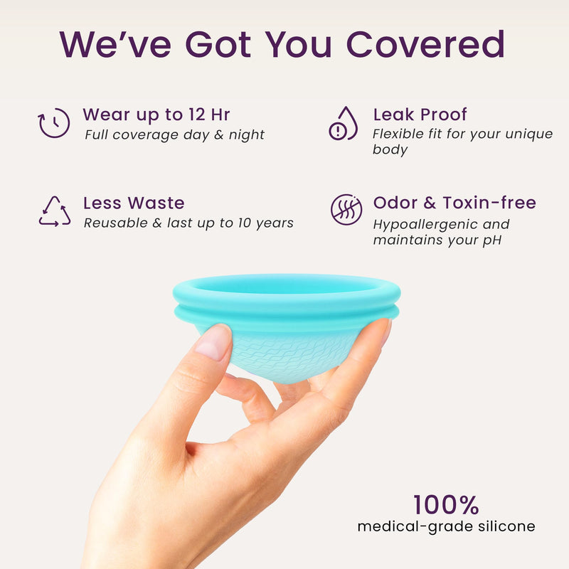 Reusable Period Disc - Soft Period Disc for Women (Small/Large (Teal & Magenta)) Small/Large (Teal & Magenta) - BeesActive Australia