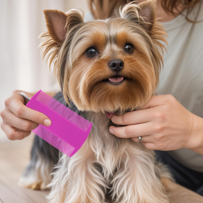14 Pack Flea Comb, Double Sided Fine Tooth Comb, Plastic Dog Flea Comb, Cute Cat Flea Comb, Multi-color Lice Combs Pet Comb for Cat Dog to Keep Skin Healthy And Hair Soft - BeesActive Australia