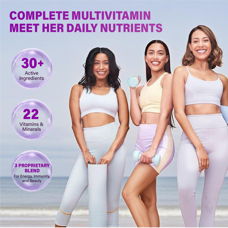 Methylated Multivitamin Gummy for Women | Multi Vitamin Gummies with A C D E, Methylated Folate, Biotin, B Complex, Iron, CoQ10, Inositol - Sugar Free 120 Count Peach 60 Count (Pack of 2)