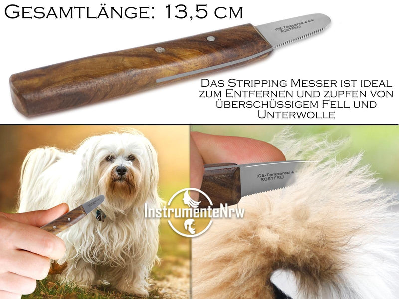 Trimming knife for the ears of dogs and cats with very fine teeth. For erect ears, head, paws, fur care. Small version fur knife dog scissors knife comb - BeesActive Australia