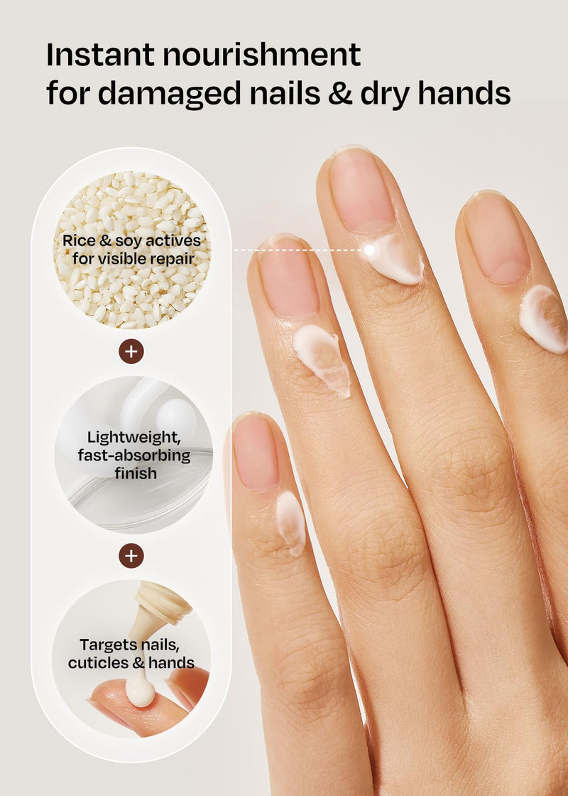 ohora Natural Care Rice Plumping Cuticle Serum – Hydrating Nail Serum with Rice & Soybean Extract, Collagen, Vitamin E & Peptides – Fast-Absorbing, Non-Greasy Nail & Cuticle Care - BeesActive Australia