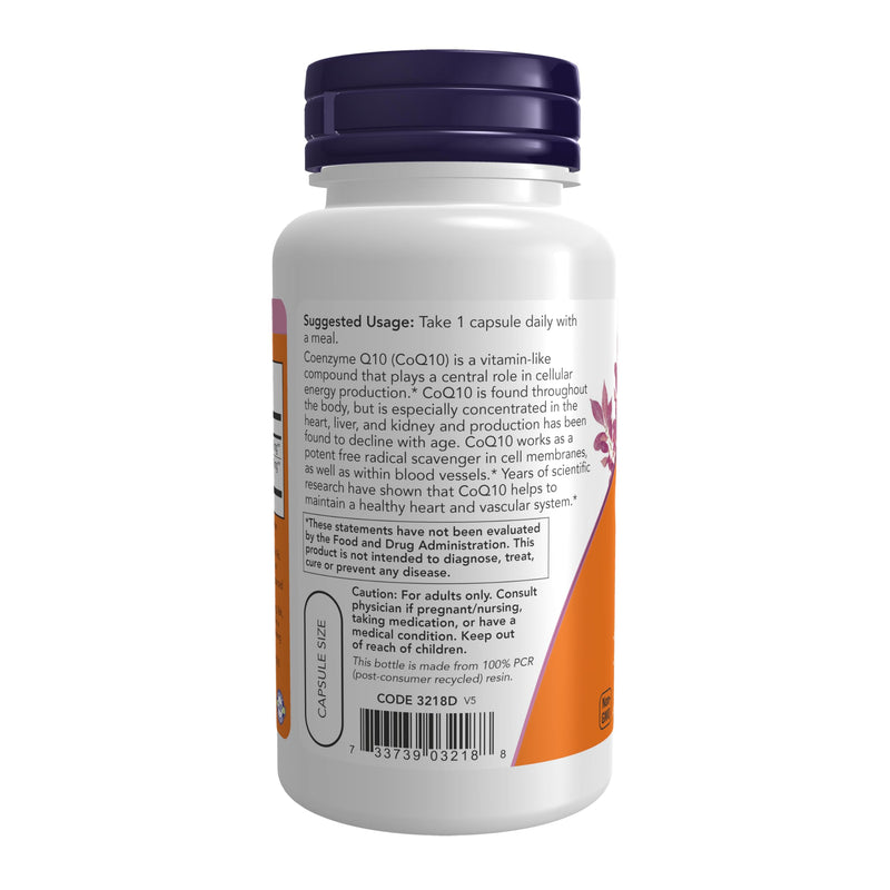NOW Supplements, CoQ10 150 mg, Pharmaceutical Grade, All-Trans Form produced by Fermentation, 100 Veg Capsules