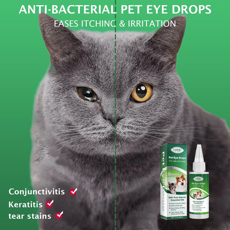 Pet Eye Drops for Dogs & Cats – Relieve Itchy, Irritated Eyes, Pink Eye, Allergy Symptoms & Tear Stains – Safe, Gentle Formula for Eye Care – Suitable for All Pets - BeesActive Australia