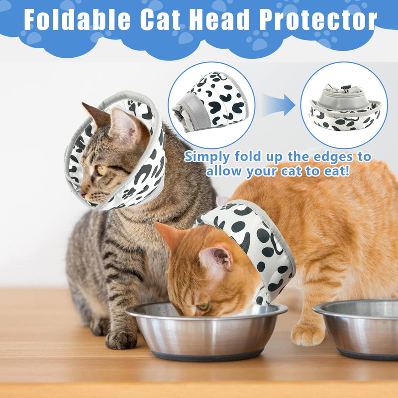 AYSYR Cat Neck Brace 10-13 cm, Adjustable Cat Neck Brace, Foldable Soft Neck Brace for Cats for After Operations and Injuries, Prevents Licking Wounds Cat Collar (Grey, M) - BeesActive Australia