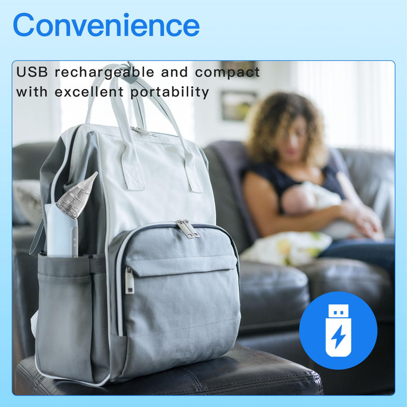 X-Bosak Nasal Aspirator for Baby, Electric Nose Sucker for Baby, Snot Sucker with 5 Levels Suction, Soothing Light & Nursery Rhymes Blue - BeesActive Australia