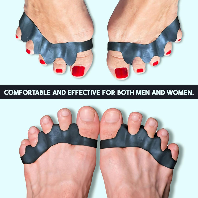PrimalStep Toe Separators, Spreaders, Spacers, Straightener to Correct Toes for Men and Women, Bunion Corrector, Foot Pain, Plantar Fasciitis, S/M (Pack of 2) S/M (Pack of 2)