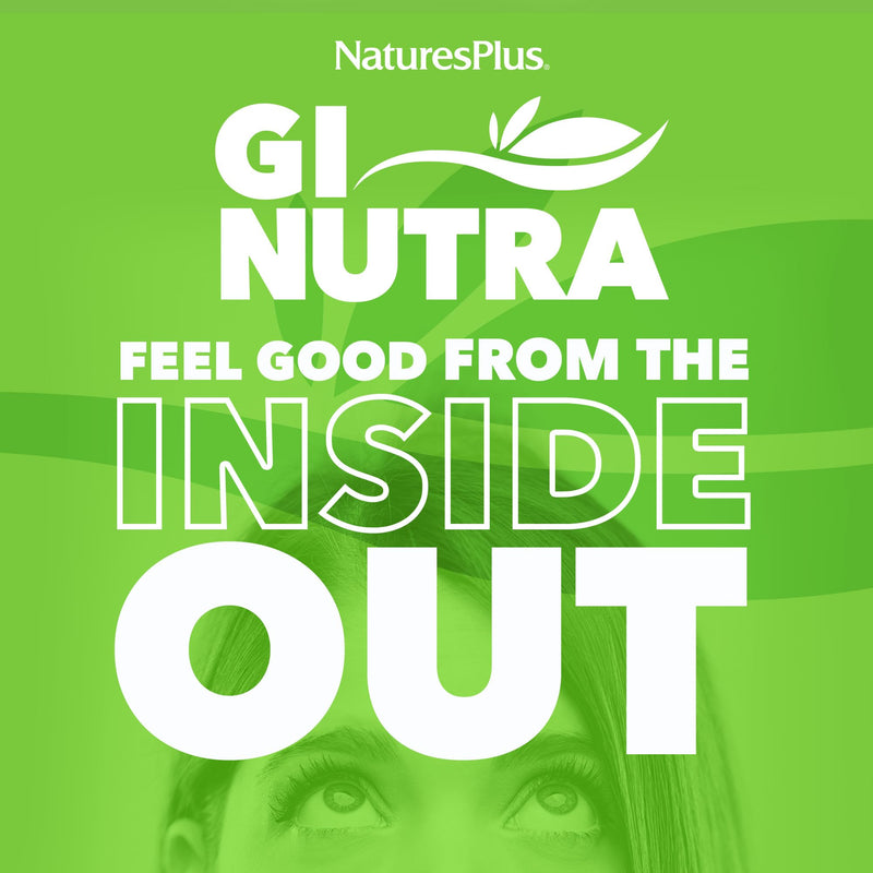 NaturesPlus GI Natural Total Digestive Wellness - 90 Bi-Layered Tablets - with L-Glutamine, Probiotics, Prebiotics & Enzymes - Gluten Free - 30 Servings 90 Count (Pack of 1)