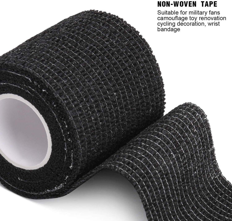 Sensi Wrap Grip Cover Sports Self Bandage Wrap Rolls 2-inch x 5-yards 24pcs (Black) Black - BeesActive Australia