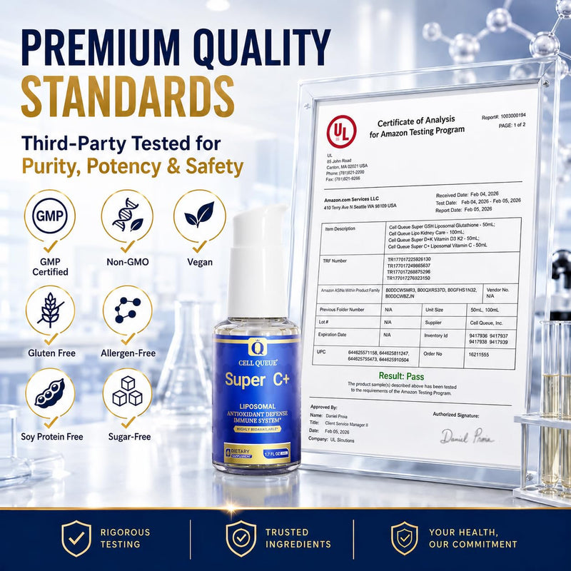 Liposomal Vitamin C Liquid 500mg - High Absorption Vitamin C Supplement for Immune Support, Collagen Production & Antioxidant Protection, Skin Glow, Gentle on Stomach, Non-GMO, 1.7 fl oz