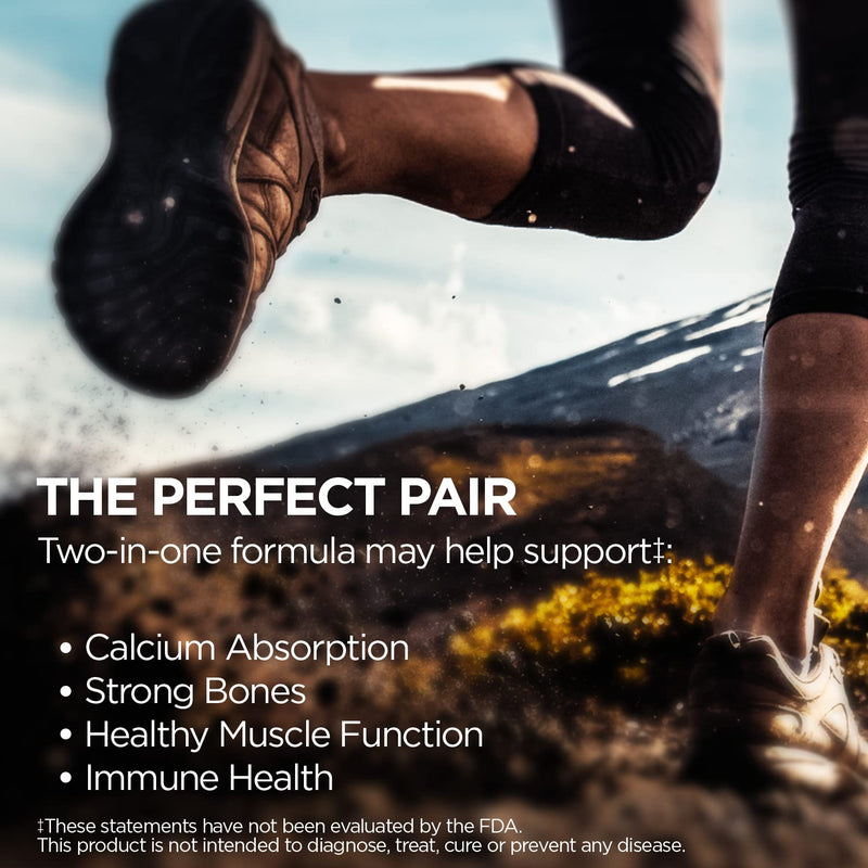KAL Vitamin D3 & Magnesium Glycinate, Enhanced Absorption Formula with BioPerine, Muscle & Bone Health Support, Immune Support & More, Non-GMO, Gluten Free, 45 Servings, 90 VegCaps Unflavored 90 Count (Pack of 1)