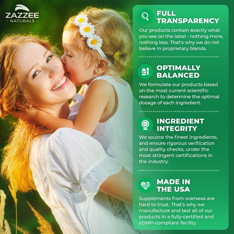 Zazzee D-Chiro-Inositol, 50 mg per Capsule, 90 Vegan Capsules | Ideal Dosage for 40:1 Ratio with Myo-Inositol, 3 Month Supply, 100% Vegetarian, Non-GMO, Made in the USA