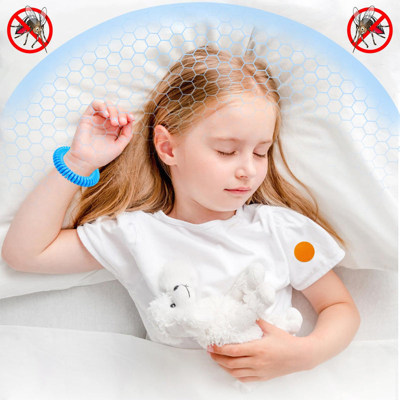 Mosquito Repellent Bracelets 20 Pack, Individually Wrapped Mosquito Repellent Bands with 60 Pcs Mosquito Repellent Stickers Patches, DEET Free Insect Bug Mosquito Repellent Wristbands for Adults Kids - BeesActive Australia