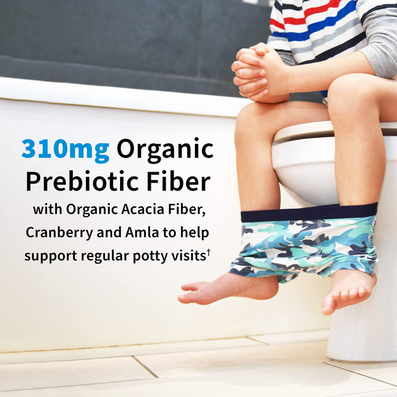 Garden of Life Dr. Formulated Probiotics for Kids, Organic Kids+ - Berry Cherry, 5 Billion CFU Chewable Probiotic plus Vitamin C and D, Dairy Free Immune Digestive Health Supplement, 30 Chewables 30ct Refrigerated (Pack of 1)