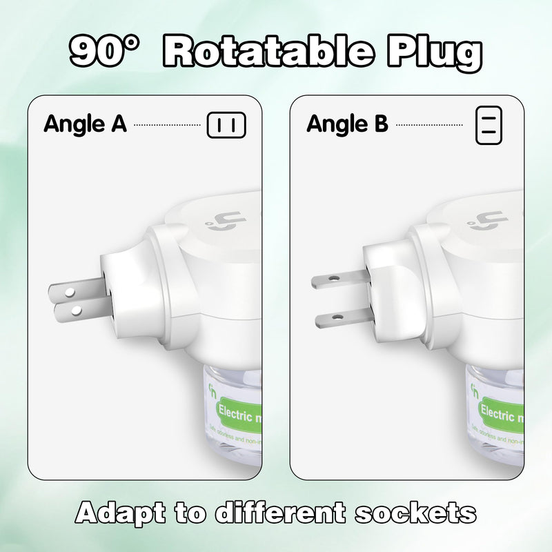Mosquito Repeller, Electronic Mosquito Repellent Plug in Indoor Use, includes 2-Pack 280 Hr Repellent Refills, No Candles or Flames, DEET-Free, for Home, Bedroom, Office, Kitchen (White) White - BeesActive Australia
