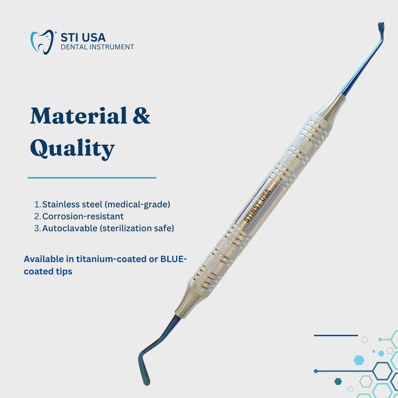 Dental Composite Filling Woodson 2 – Stainless Steel Tools for Resin Application Cavity Filling Shaping – Autoclavable Dental Instruments for Dentists and Students Plugger and Paddle Handle 9