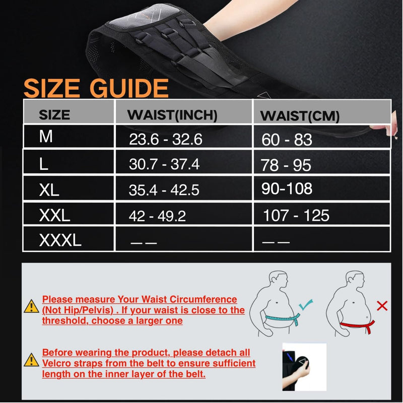 Back Brace for Lower Back Pain Women Men - 10x Maximum Compression and Adjustable - Lumbar Support Belt with 3D Pad - Ergonomic and Breathable 3D Material - for Herniated Disc,Sciatica (L) L - BeesActive Australia