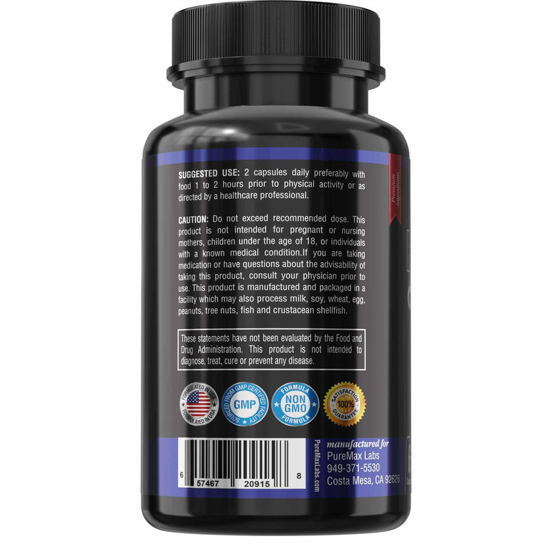 Horny Goat Weed Extra Strength - with Maca, L-Arginine, Ginseng - Boost Desire, Performance, Stamina, Energy, Non-GMO Formula, 60 Capsules