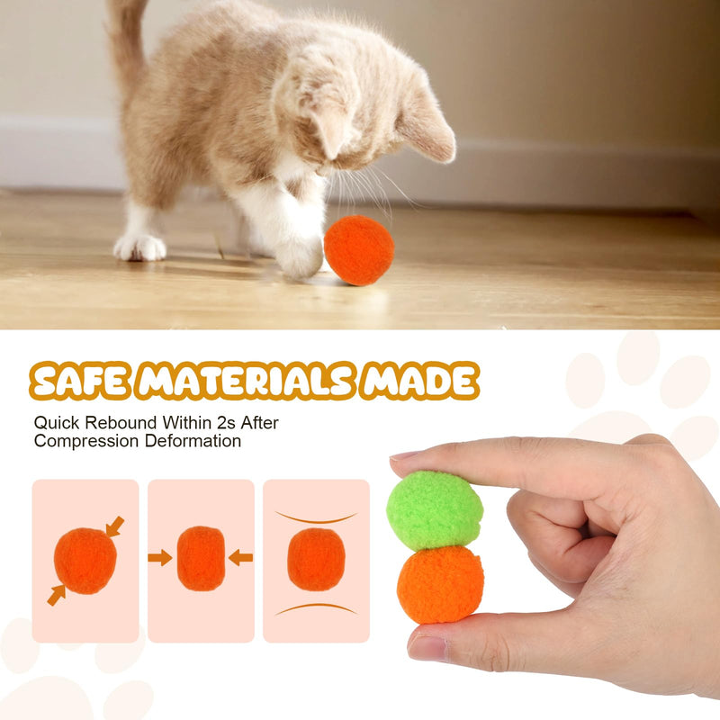 Cat Toy Balls with Launchers Set (2+100), 100 Cat Pom Pom Balls & 2 Cat Toy Ball Launchers (Durable Reinforced Edition), Cat Enrichment Toys, Interactive Cat Toy Balls, Soft & Safe Cat Toys 2 launchers & 100 balls - BeesActive Australia